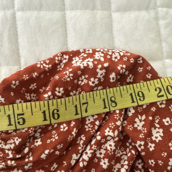 THE FISHERMANS DAUGHTER Womens Small Cropped Ballon Sleeve Cut Out Boho Chic - Picture 13 of 13